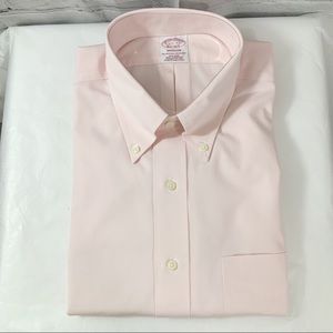 Brooks Brothers Pink No-Iron Shirt size 16 1/2 -33